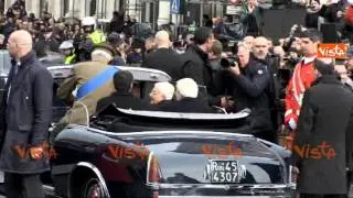 MATTARELLA VERSO IL QUIRINALE SULLA FLAMINIA CON RENZI 03-02-15