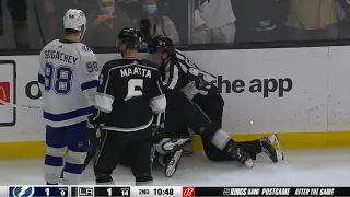 NHL Fight - Lightning @ Kings - Point vs Danault - 18/01/2022