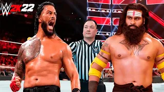 Roman Reigns vs Veer Mahaan (WWE 2K22)
