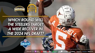 Which round will the Steelers target a wide receiver in the 2024 NFL Draft?