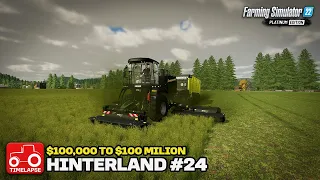 GRASS SILAGE & ANOTHER FIELD EXTENSION!! [Hinterland $100,000 To $100 Million] FS22 Timelapse # 24