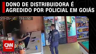 Dono de distribuidora é agredido por policial militar em Goiás | LIVE CNN