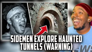 American Reacts To SIDEMEN EXPLORE HAUNTED TUNNELS (WARNING)