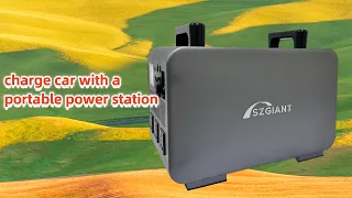 charge your electric car with a portable power station