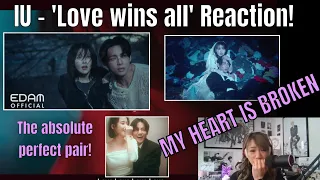 HAVE NOT STOPPED CRYING! Reacting to IU 'Love wins all' MV!! With Actor Kim Taehyung!!