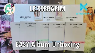 Unboxing LE SSERAFIM 르세라핌 EASY (ALL THE VERSIONS) | Ktown4u POB