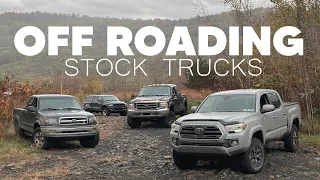 Taking Four Stock Trucks Off-Roading For The First Time!