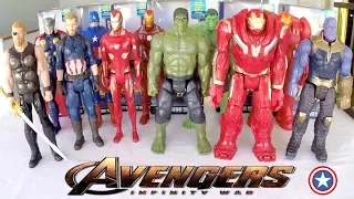 Coleção Bonecos Vingadores Guerra Infinita - Homem de Ferro, Capitão América, Thor, Hulk, Hulkbuster