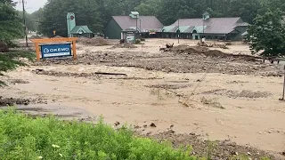 Catastrophic flooding across parts of New England