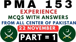 PMA 153 LONG COURSE INITIAL TEST EXPERIENCE | 22-11- 2023 | from All center of Pakistan |PART = 1