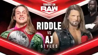 Aj Styles vs Riddle (Full Match), RAW Sept 27 2021