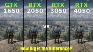 GTX 1650 vs RTX 2050 vs RTX 3050 vs RTX 4050 - Gaming Test - How Big is the Difference?