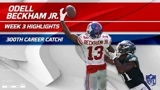 Odell Beckham's 300th Career Catch & Ridiculous One-Handed TD Grab! | Can't-Miss Play | NFL Wk 3