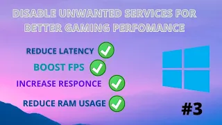 🔧How to Disable unwanted Windows services for Better Gaming Perfomance | 2022