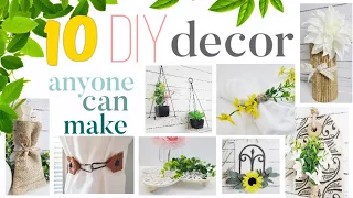 🌿 10 Extremely Easy DIY Home Decor | Dollar Tree DIYs | Unusual Spring Wreath (NEW)