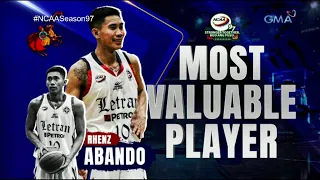 NCAA Season 97 Rookie of the Year and MVP: Rhenz Abando