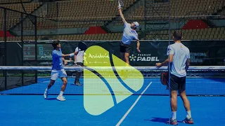 Tino Libaak y Leo Augsburguer contra Mario Ortega y Ignacio Piotto. Sevilla Premier PadelP2