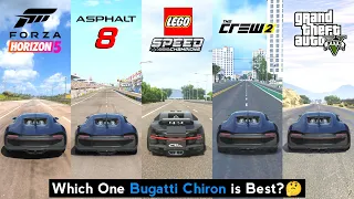 Bugatti Chiron Comparison in The Crew 2, Forza Horizon 4, Lego, Asphalt 8, Forza Horizon 5 & GTA 5
