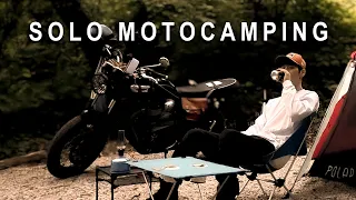 Relaxing SOLO motorcycle CAMPING [ Triumph Bonneville t100, sound of nature | ASMR ]