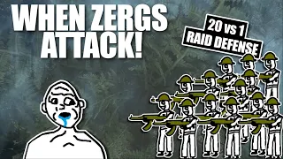 [20+ vs 1 RAID DEFENSE] WHEN YOU ANGER THE WRONG ZERG | Rust Solo Survival (3 of 5)