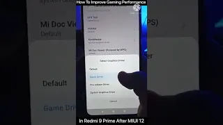 how too improve gaming performance on android redmi 9a prime