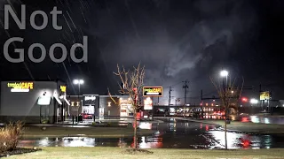 Tornado sneaks up on storm chaser when he gets fuel...