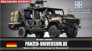 Bundeswehr erhält 2.000 Caracal Luftlandefahrzeuge - Milliarden Deal für Rheinmetall - Breaking News