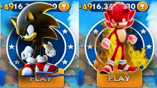 Sonic Dash - Dark Shadow VS Knuckles _ Movie Sonic vs All Bosses Zazz Eggman