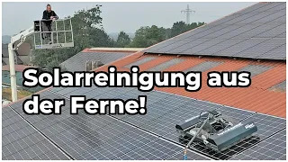 solarROBOT compact im Grenzbereich - Solarreinigung bei 18° Dachneigung!