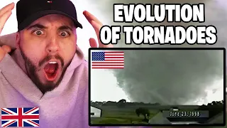 Brit Reacts to Evolution of American Tornado Footage