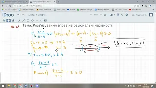 Розв'зування вправ на раціональні нерівності. Алгебра 9 клас. Урок 13 #РадиславМатематик