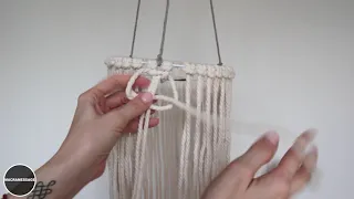 This is the easiest and fastest way. Macrame small lampshade.