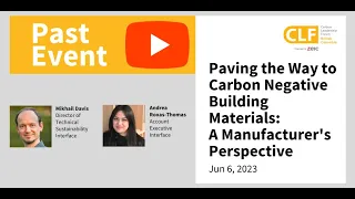 Paving the Way to Carbon-Negative Building Materials: A Manufacturer's Perspective