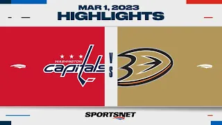 NHL Highlights | Capitals vs. Ducks - March 1, 2023