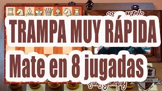 Curioso MATE en 8 jugadas | Trampa muy Rápida de ajedrez