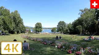 Geneva, Switzerland (Perle Du Lac to Servette) | Summer 2021【4K】Canton de Genève, Suisse