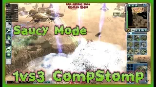 (Saucy Mode)C&C 3 Tiberium Essence 2.0 Alpha Forgotten vs Scrin,Nod,Gdi 1vs3 CompStomp HD #3 4K