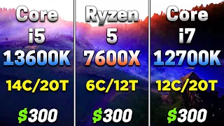 Core i5 13600K vs Ryzen 5 7600X vs Core i7 12700K | Which is the Best Option?