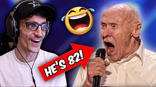 82-Year-Old Man Covers DROWNING POOLS "Bodies" on Americas Got Talent! (REACTION)