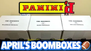 GETTING PANINI'D FOR THE WIN! 😭🔥 Opening April's Elite, Platinum, & Mid-End Football Boomboxes