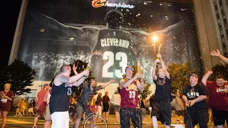 NBA CHAMPIONS! EPIC WIN FOR CAVS FINALS NIGHT IN DOWNTOWN CLE