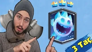 BUZ RUHU İLE 3 TAÇ ALMAK !! ( ÇILDIRDIM ) - Clash Royale