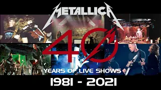 Metallica Live Show Evolution 1981 - 2021