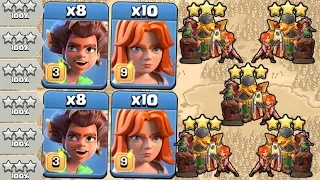 TH16 Valkyrie + Root Riders New Attack Strategy 2024,  Th16 Best Ground Attack - Clash Of Clans