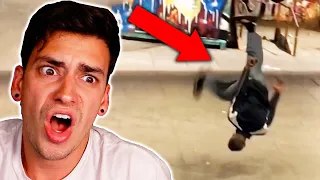 REACTING TO THE WEIRDEST SKATE FALLS!