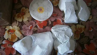 Распаковка обзор . Посылка с мелом и глиной . Unboxing overview. Package with chalk and clay.