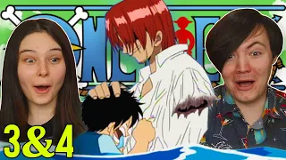 LUFFY AND SHANKS!👒 One Piece Ep 3 & 4 REACTION & REVIEW