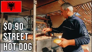 $0.90 Street Hot Dog in Durres, Albania 🇦🇱