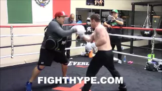 CANELO ALVAREZ DISPLAYS DECEPTIVE SPEED AND UNDERRATED DEFENSE DURING TRAINING FOR LIAM SMITH