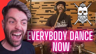 "UK Drummer REACTS to EVERYBODY DANCE NOW - DRUM COVER | C+C MUSIC FACTORY REACTION" MAD SKILLS!!!